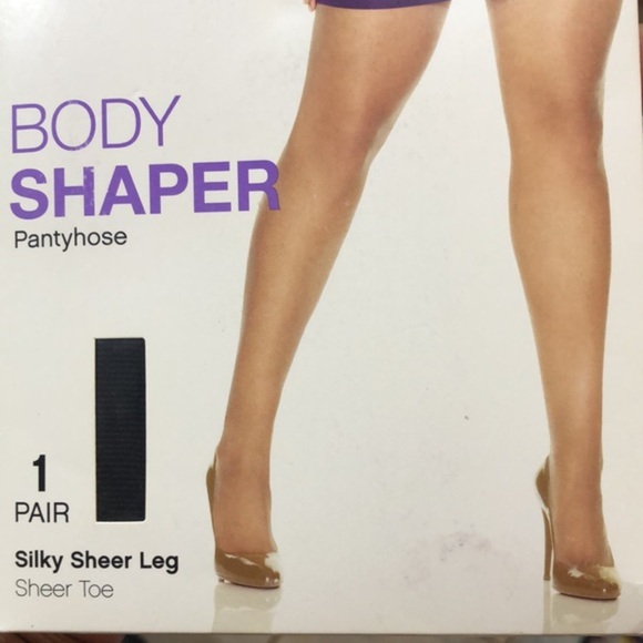 Hanes Style Essentials black Body Shaper silky sheer plus Pantyhose size 3X/4X - Picture 4 of 4